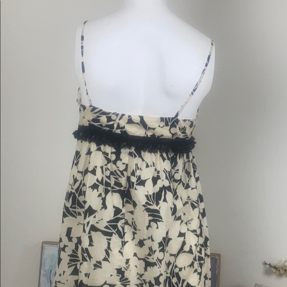 London Times Cream Navy Printed Cotton Maxi Dress - Picture 8 of 12